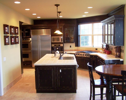 tile kitchen area